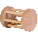 Trixie DREWNIANY WALEC Z DZWONECZKIEM 5x7cm 6184 (DREWNIANA ROLKA, ZABAWKA)